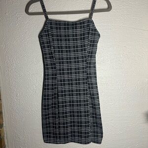 Stitch & Pine Plaid Mini Dress with Small Front Slit